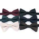 MAESIO BOW7071 Solid Bow Tie – Business, Office Look, Tuxedo, Wedding, Party